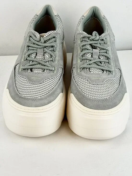 Women's 9.5 UGG Marin Mega Lace Platform Suede Sneakers - Greyhound - Picture 4 of 9